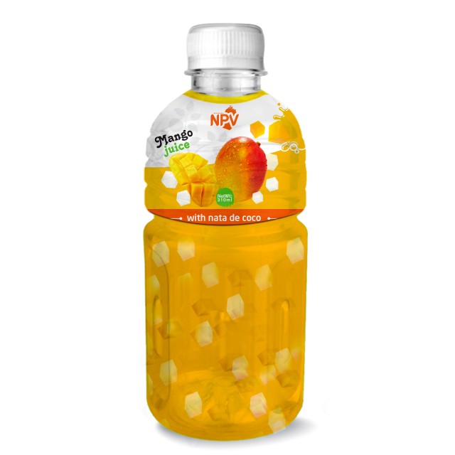 Delicious NPV Lychee Juice with Nata De Coco - 310ml Pet Bottle