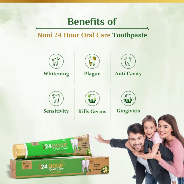 Dave's Noni 24-Hour Oral Care Toothpaste - Complete Oral Health Solution