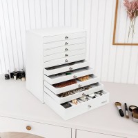 Efficient White Tower Jewelry Organizer for Stylish Storage and Display