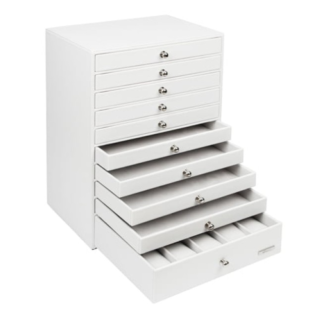 Efficient White Tower Jewelry Organizer for Stylish Storage and Display