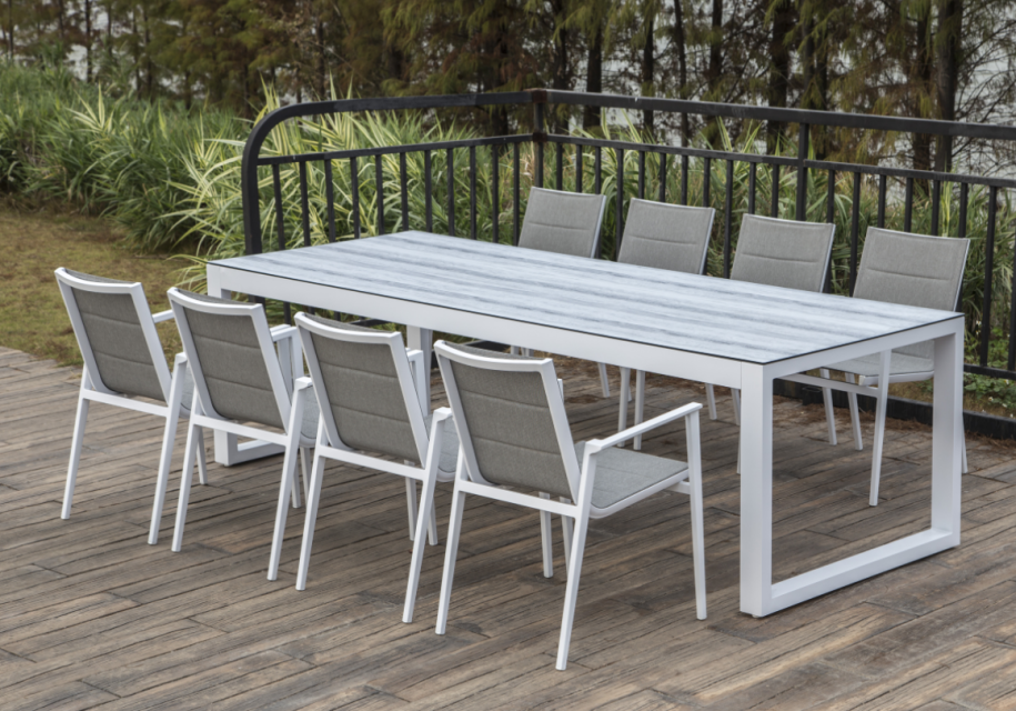 Top-Grade Modern Aluminum Garden Furniture Set for Outdoor Dining