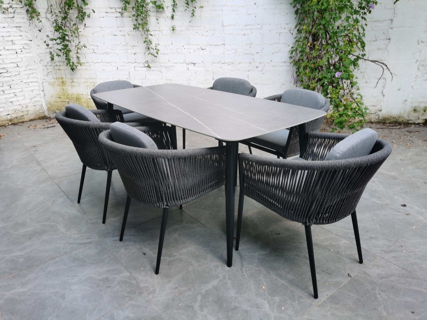 Modern Outdoor Dining - Pamps Patio Rope Furniture Set