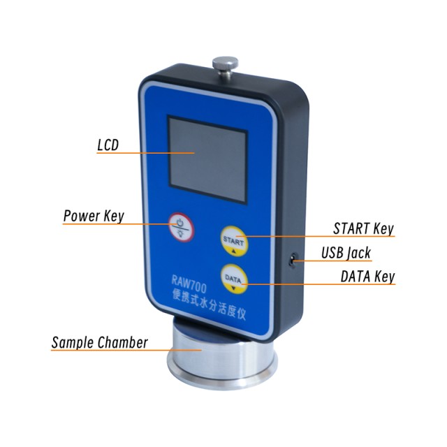 RAW700 Portable Digital Water Activity Meter with 99 Groups Storage