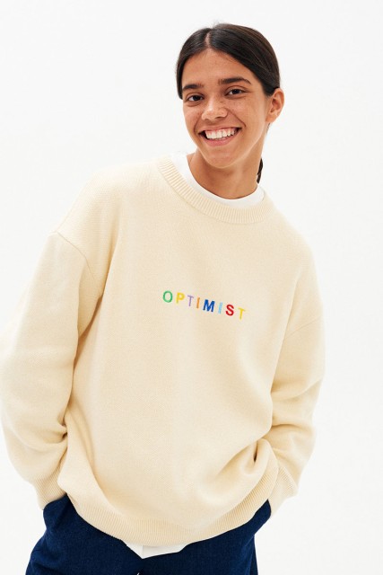 Optimist Sweater - Knitwear with Positive Embroidery