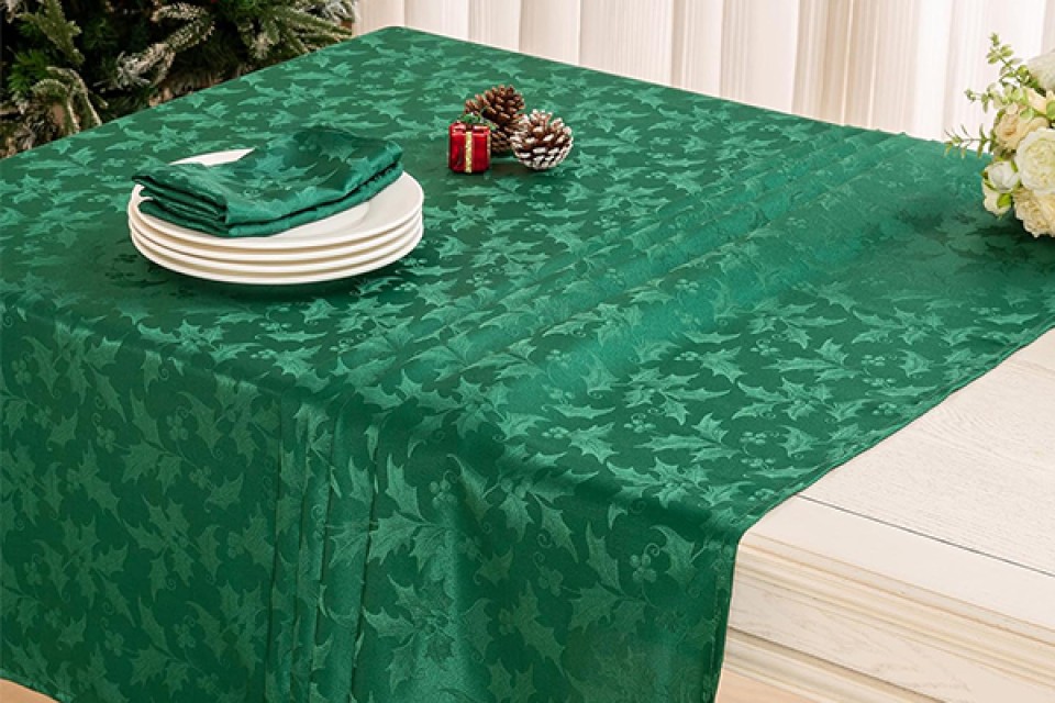 Christmas Jacquard Waterproof Tablecloth - Premium Quality Wholesale Supplier