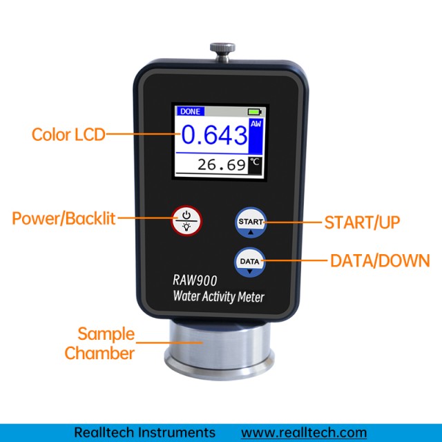 High-Precision Water Activity Meter - RAW900, 0.010aw Accuracy