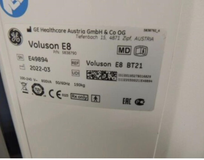 GE Voluson E8 Ultrasound BT21 - 4D Imaging & 3 Probes Included