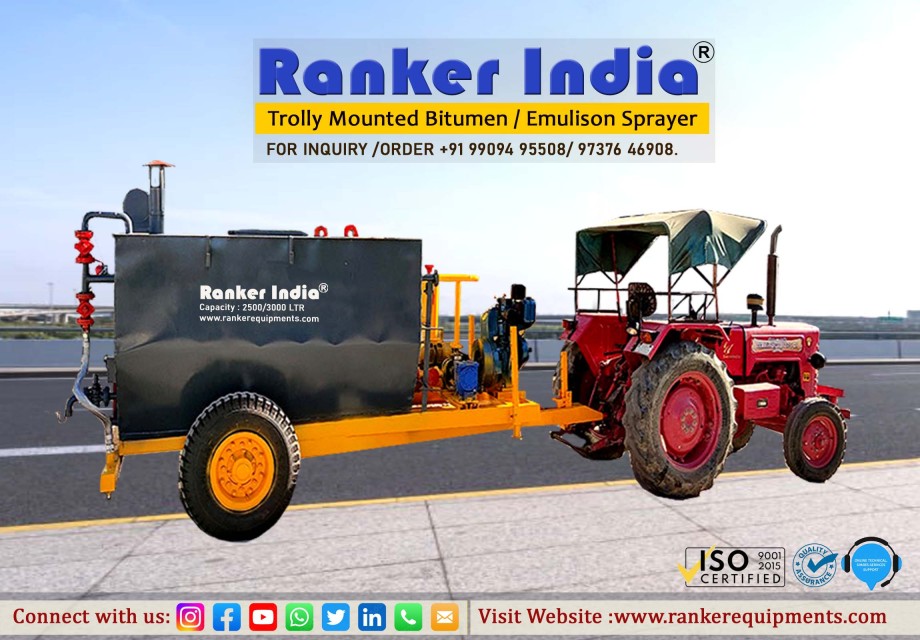 Tractor Trailed Bitumen Sprayer Machine - Manufacturer & Exporter