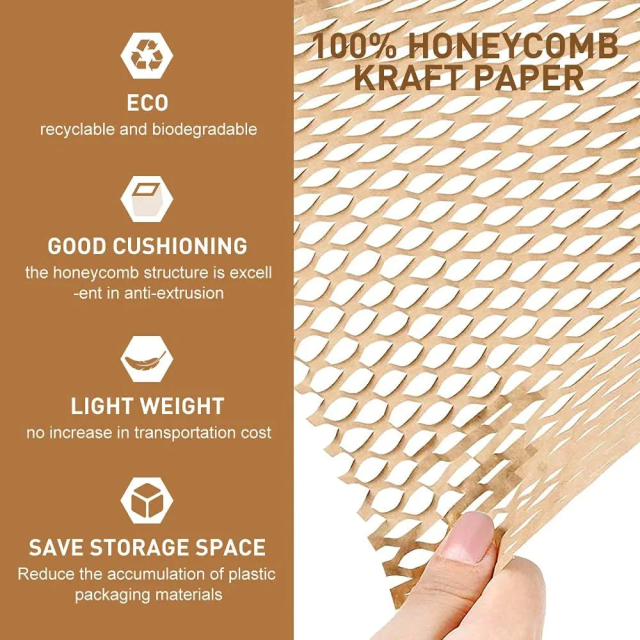 HexRoll - Eco-Friendly Honeycomb Paper Roll for Safe Shipping