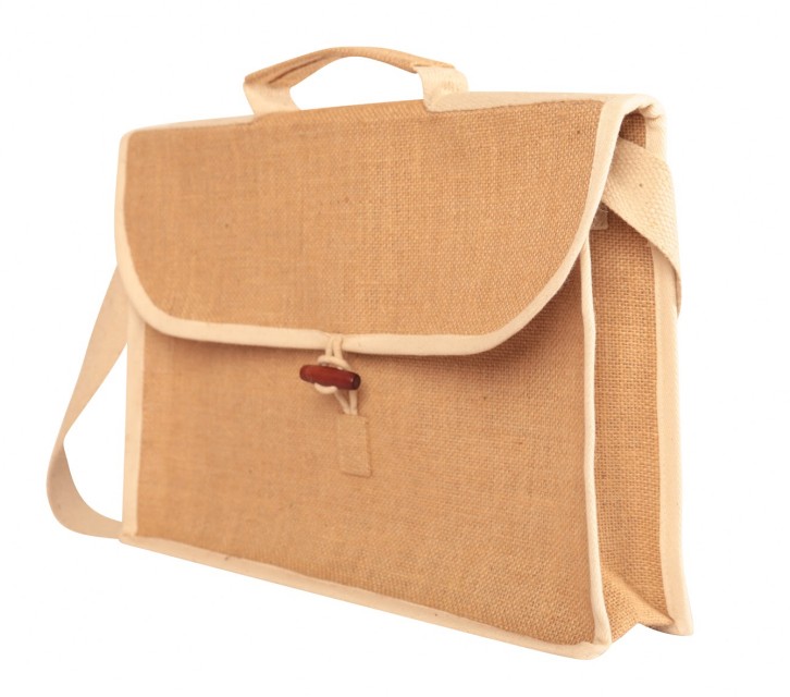 Natural Jute Laptop Bag - Stylish Work and Travel Companion
