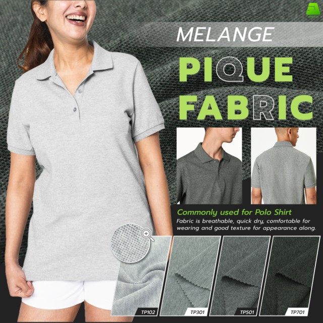 Pique Melange Knitted Fabric Wholesale at Best Rate