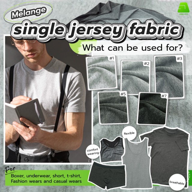 Single Jersey Melange Knitted Fabric - Comfort & Versatility