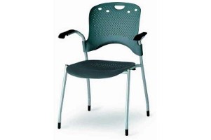 Steel Frame Stackable Training Chair with Armrests