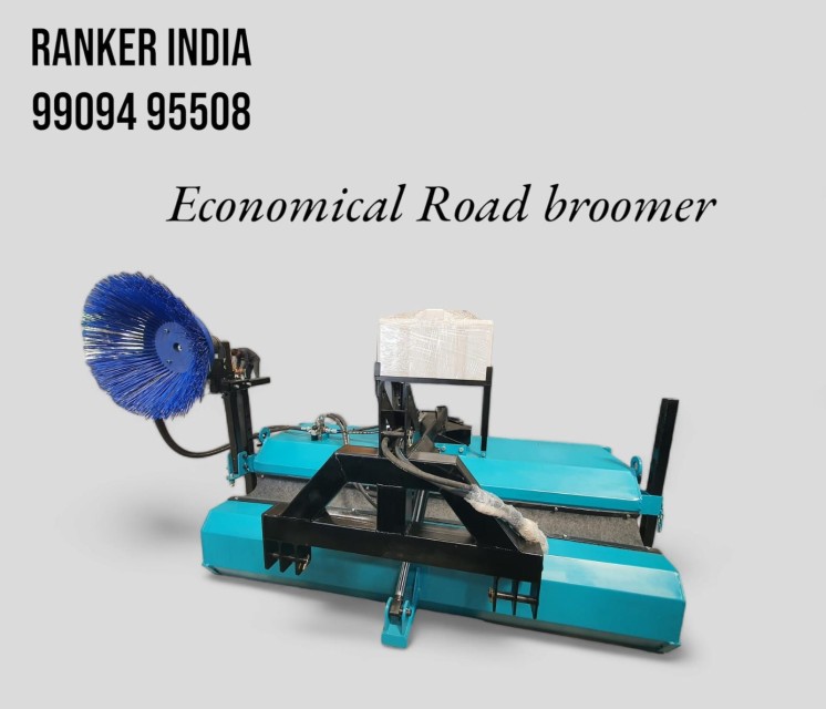 Hydraulic Tractor Mounted Road Broomer - Efficient Road Cleaning Machine.