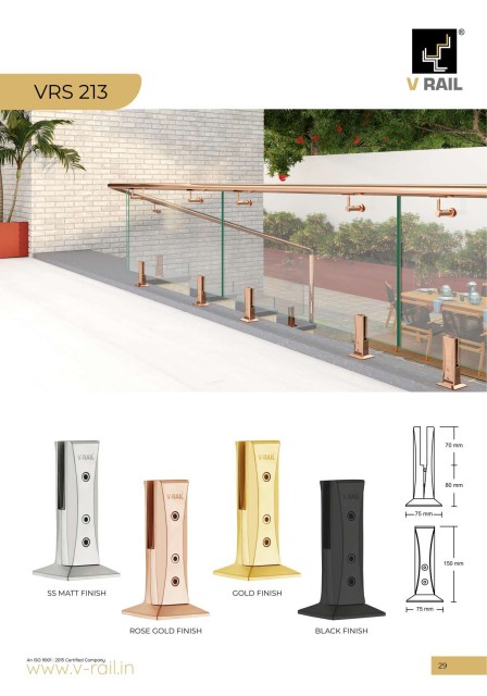 Durable Vrail Modular Railing Fittings For Staircases And Balconies