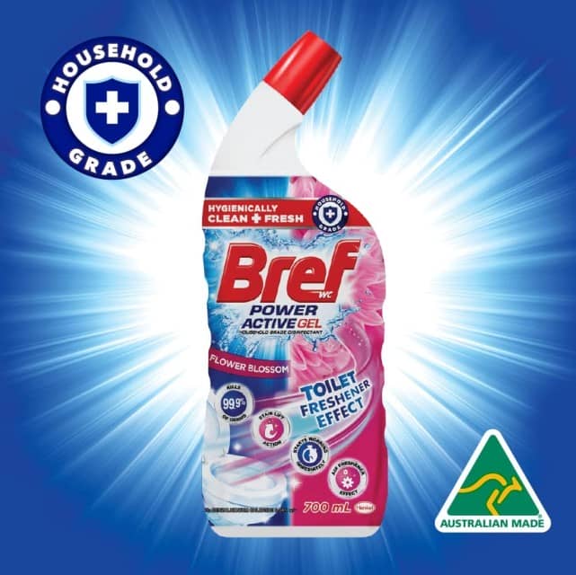 Bref Power Active Gel Eucalyptus Toilet Cleaner for Commercial Use