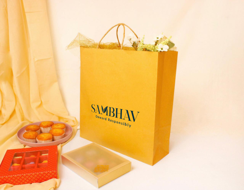 Kraft Paper Bags with Handles - Wholesale Price, Bulk Rate