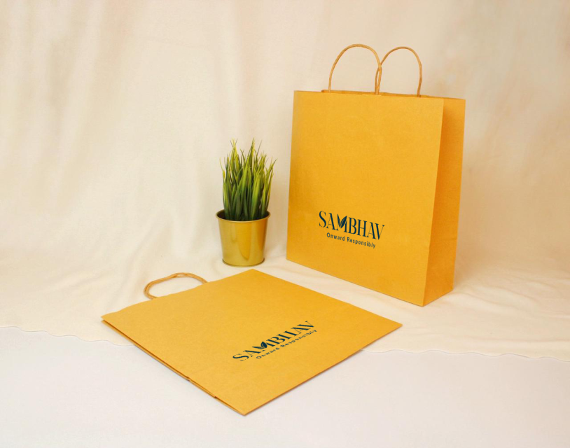 Kraft Paper Bags with Handles - Wholesale Price, Bulk Rate