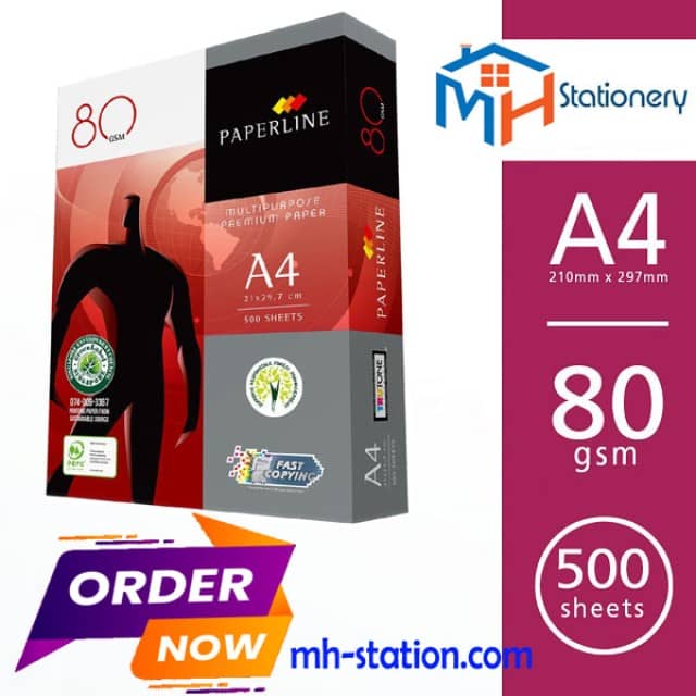 Paperline Standard Copy Paper A4 80 GSM - for Printing & Copying