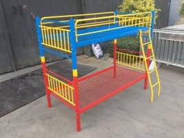 Colorful Twin Over Twin Bunk Bed 103 - Customized Size and Eco-Friendly Finish