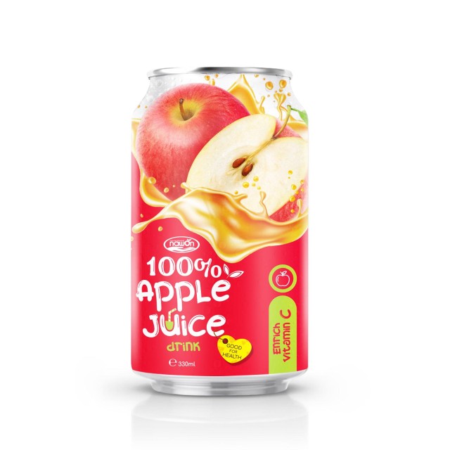 100% Apple Juice Drink 330ml Premium Quality Soft Drink OEM ODM