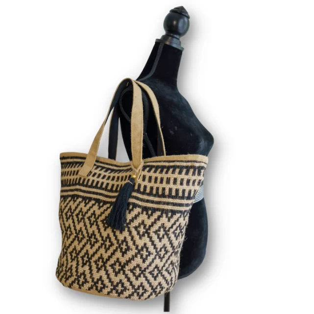 GiGi Tote Bag Handwoven Jute with Cotton Lining Wholesale Price