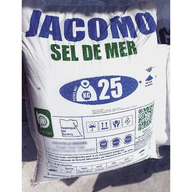 Jacomo Salt 25kg Premium African Salt Wholesale Supplier from Egypt