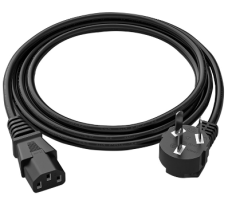 IC510 Black 3 Prong Power Cable – Universal AC Power Cord, Bulk Supplier