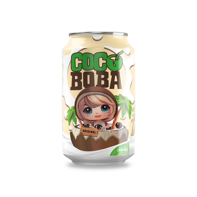 330ml Vinut Original Coco Boba Drink Coconut Milk Tea with Tapioca Pearls