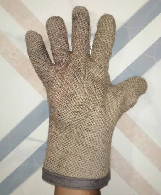 Extreme Heat Hand Gloves for Heavy Metal Works - 100% Jute