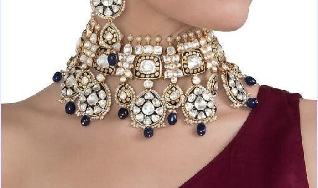 Statement Necklace in Meenakari with Polki, Kundan & Beads at Bulk Rates