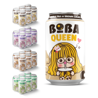 Boba Queen Brown Sugar Bubble Tea Drink Can 330ml - Wholesale Supplier