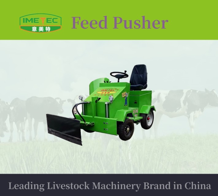 Feed Pusher Model 33, Green, 700kg, Flexible, Energy-Saving for Cow Farms