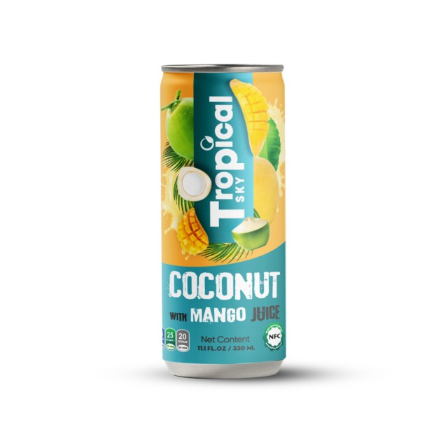 OEM/Tropical Sky 100% Coconut Water - Natural Hydration in a 330ml Sleek Can