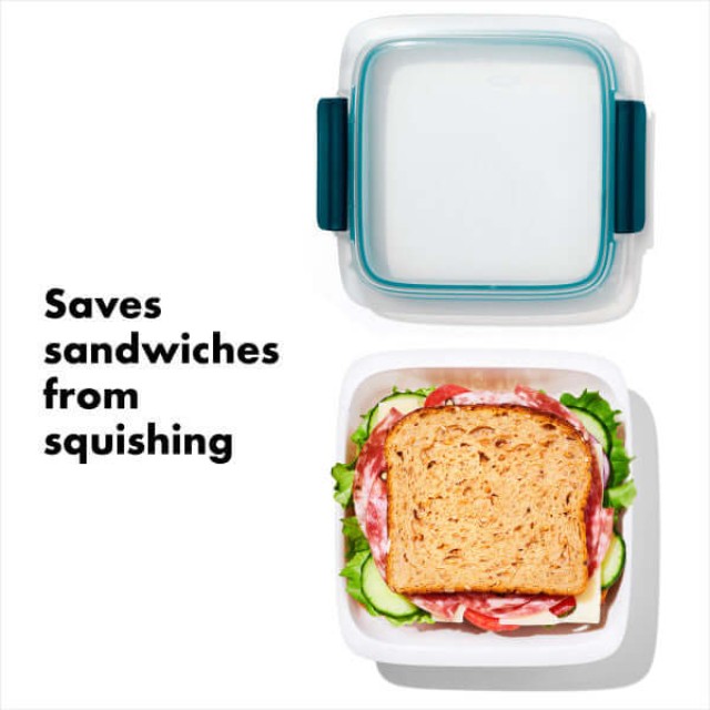 Prep and Go Sandwich Container - Perfect for Lunch Packing and Storage Solutions