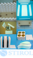 Custom Polystyrene Industrial Packaging Solutions - Model STIR-004, White Color, Industrial Grade