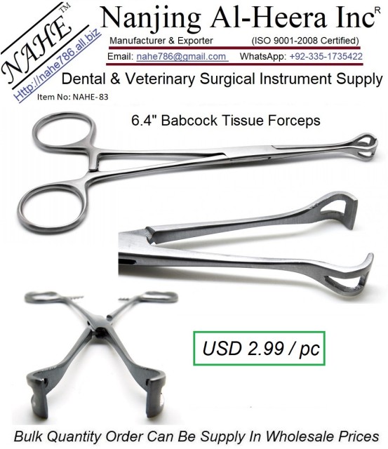 Veterinary Surgical Instrument Medical Forceps by NAHE - Bulk Supply Available