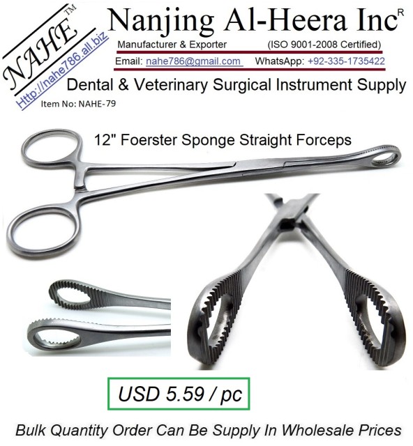 Veterinary Surgical Instrument Medical Forceps by NAHE - Bulk Supply Available