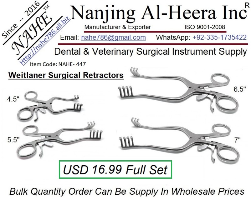 Veterinary Weitlaner Retractor AHE369 for Veterinary Surgery - Wholesale Price