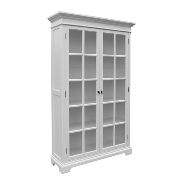 White Glass Bookcase for Home & Office – Elegant Design, Bulk Order Available