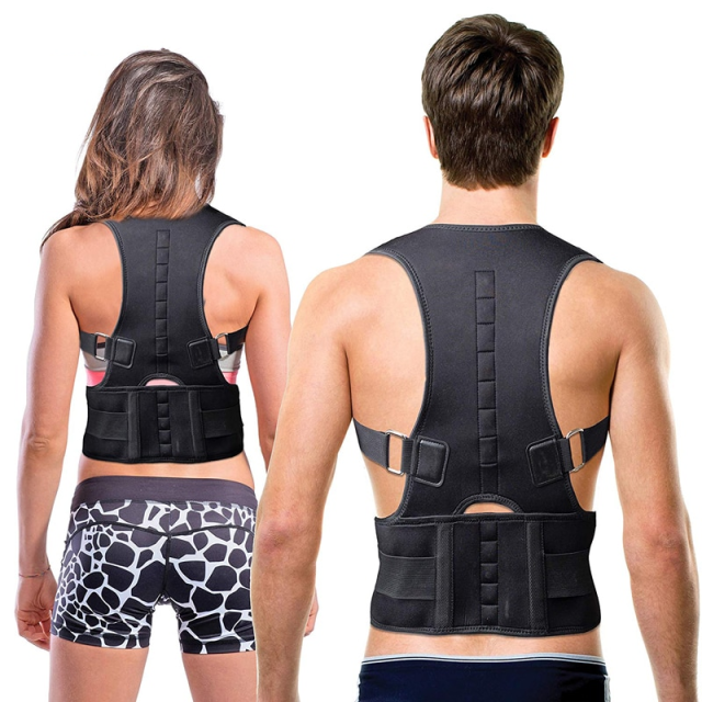 Adjustable Shoulder Magnetic Therapy Back Support Corrector For Back Pain Relief