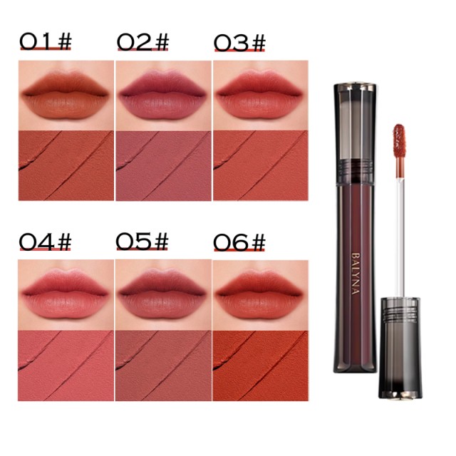 Matte Waterproof Long-lasting Lip Gloss - Luxury Cosmetics, Wholesale in 6 Colors