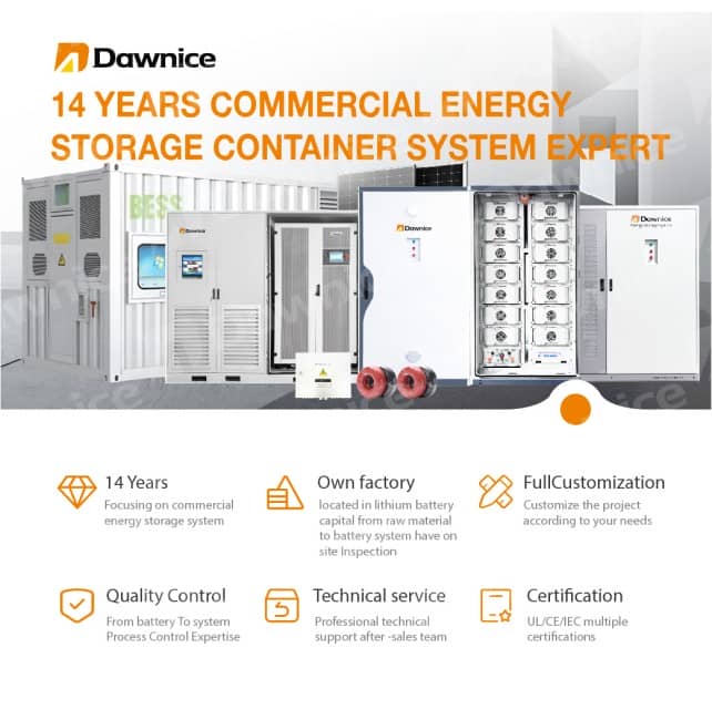 Dawnice Energy Storage Battery - 100kWh to 500kWh, High Voltage Lithium, BMS Included