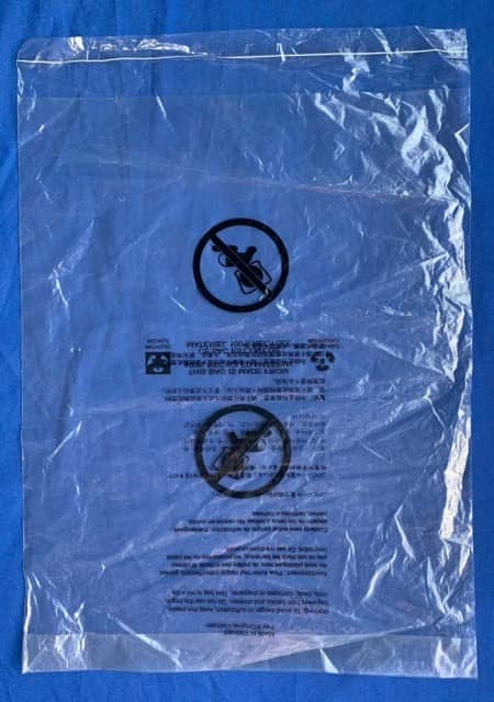 Garment Packaging Bags with Adhesive Closure - PE Plastic, Custom Sizes