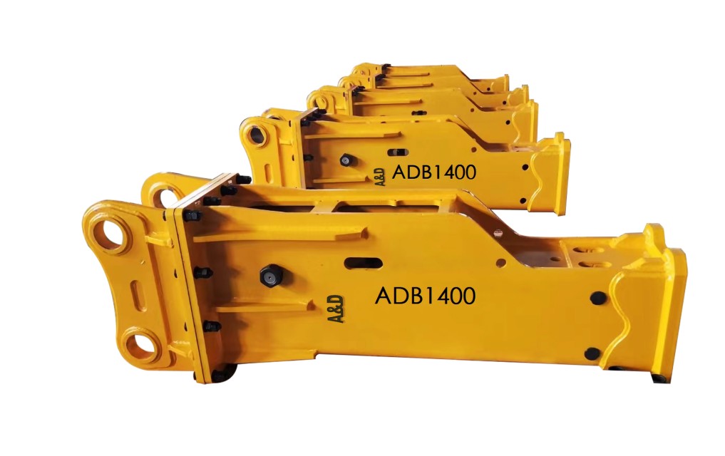 Hydraulic Breaker Hammer for Excavator - Silenced Type, Model ADB1400, Customized Color