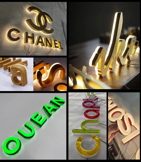 LED 3D Metal Acrylic Letter Sign - SL-003 Modern Customizable LED Sign