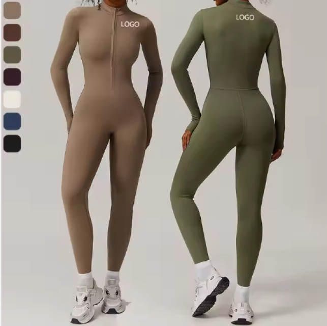 One-piece Yoga Activewear Long Sleeve Jumpsuit - Available in Many Colors from Supplier