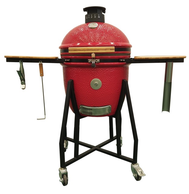 Ceramic Egg Shape Kamado Grill 22-Inch - Charcoal BBQ Oven