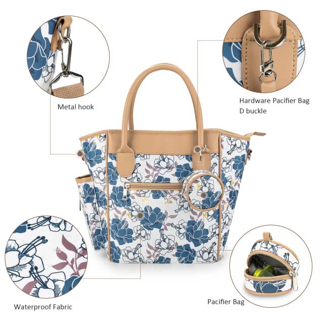 Printed Multifunctional Mommy Bag - Lightweight and Waterproof, Ideal for Travel & Shopping