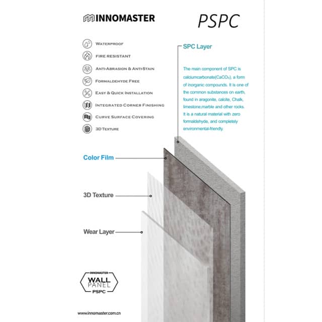 PSPC Wall Panel - Fire-Resistant, Formaldehyde-Free, Eco-Friendly Wall Panel for Home Decoration